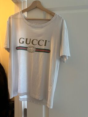 Gucci White distress T-Shirt